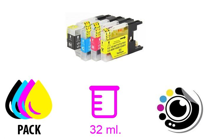 Cartouche Compatible D’Encre Pack 4 Color LC1220XL / LC1240XL / LC1280XL