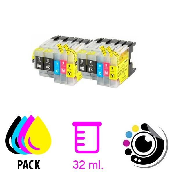 Cartouche Compatible D’Encre Pack 10 Unités Brother LC1220XL / LC1240XL / LC1280XL