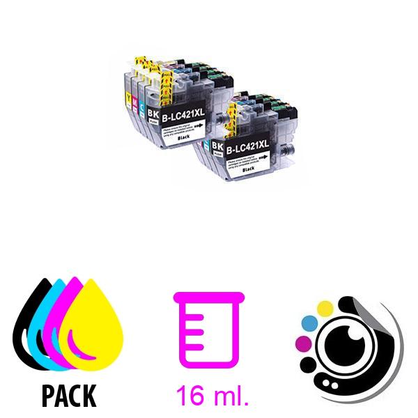 Cartouches Compatibles Pack 10 Brother LC421XL