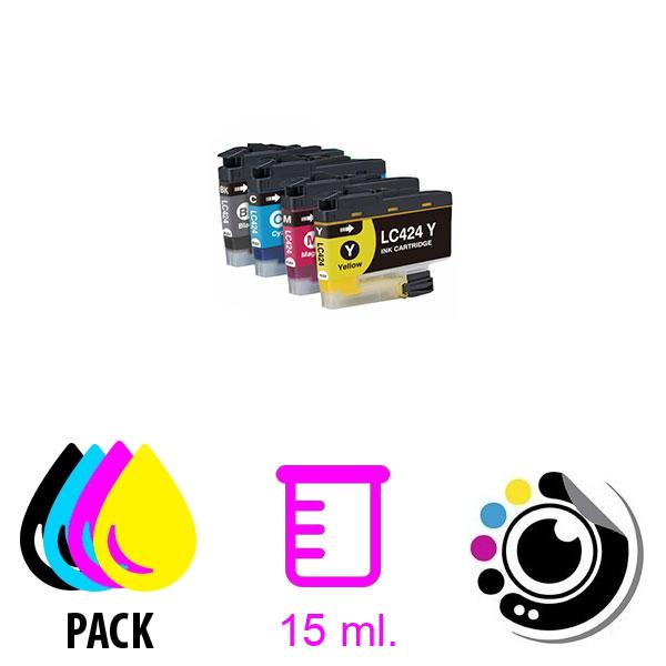 Cartouche Compatible Pack 4 Brother LC-424