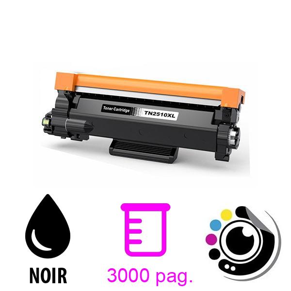 Toner compatible Brother TN2510 XL Noir