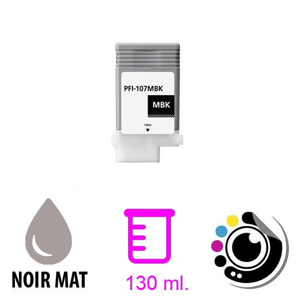 Cartouche Compatible Canon PFI107 Mate Noir