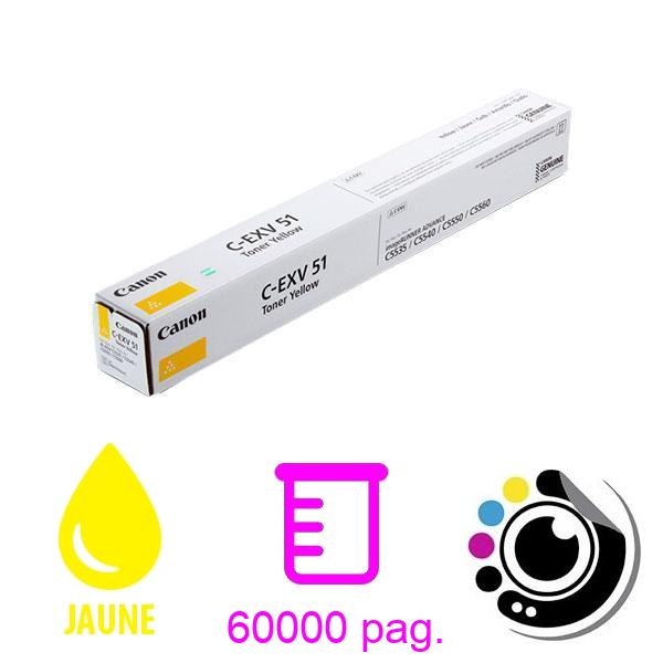 Toner Original Canon C-EXV51 Jaune 0484C002