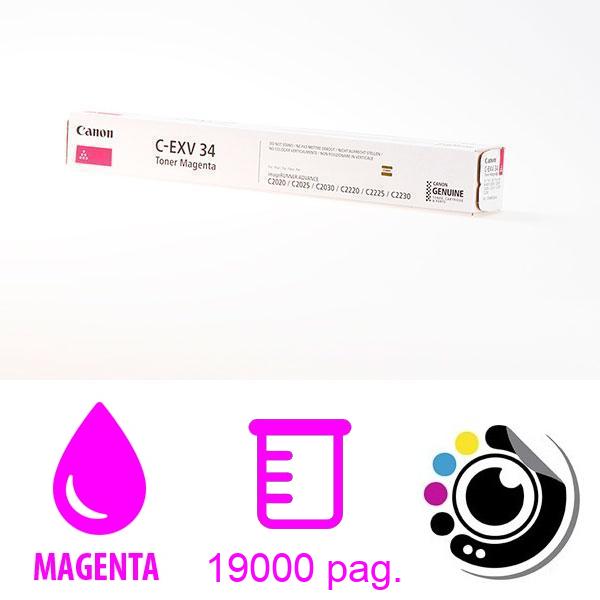 Toner Original Canon C-EXV34 Magenta 3784B002