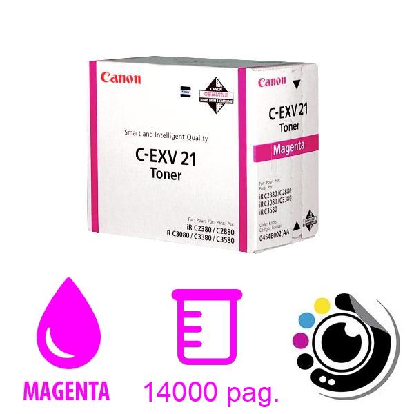 Toner Original Canon C-EXV21 Magenta 0454B002