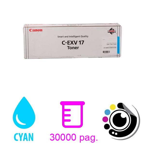 Toner Original Canon C-EXV17 Cyan 0261B002