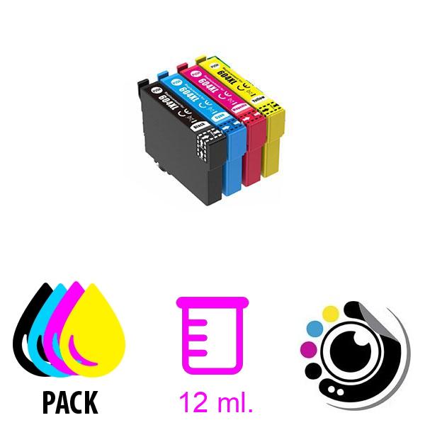 Pack de 4 Cartouches Compatibles Epson 604XL C13T10H64010
