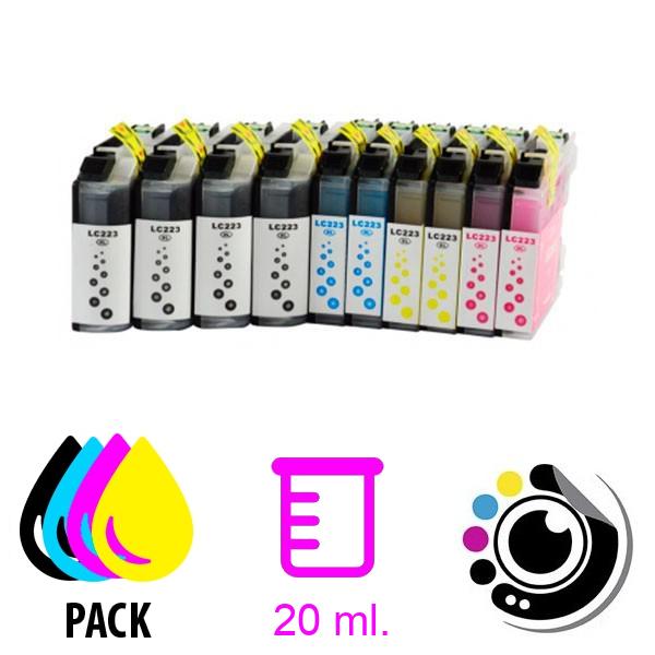 Cartouche Compatible Pack 10 Brother LC223 V3