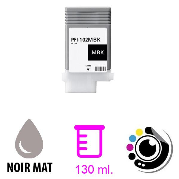 Cartouche d\'encre noire mate compatible Canon PFI-102MBK 0894B001