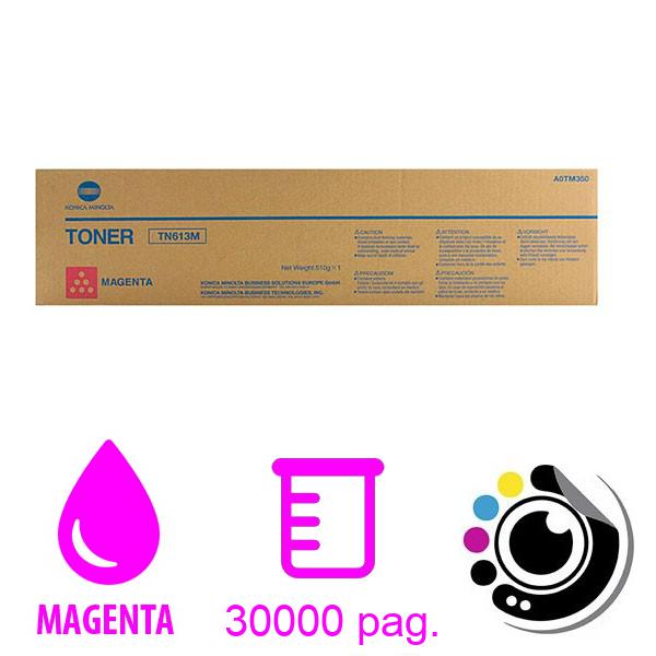 Toner Original Konica TN613 C452 / C552 / C652 Magenta A0TM350