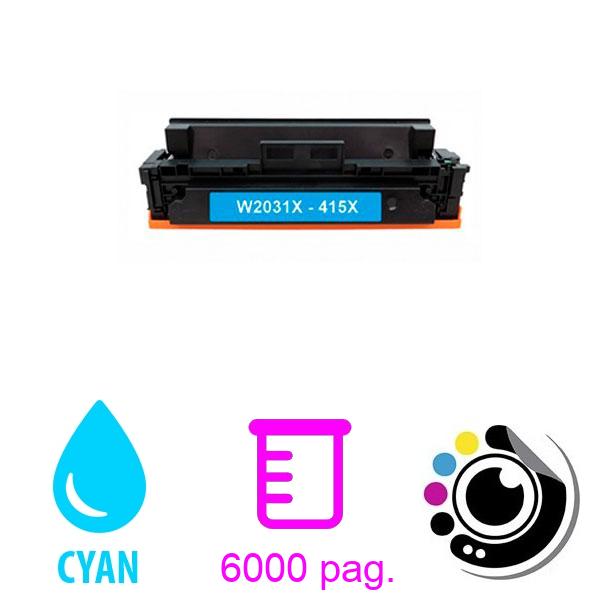 Toner Compatible HP W2031X/ Canon 055 Cyan 415X avec Puce