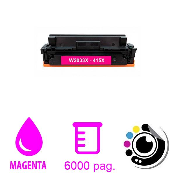 Toner Compatible HP W2033X/ Canon 055 Magenta 415X avec Puce