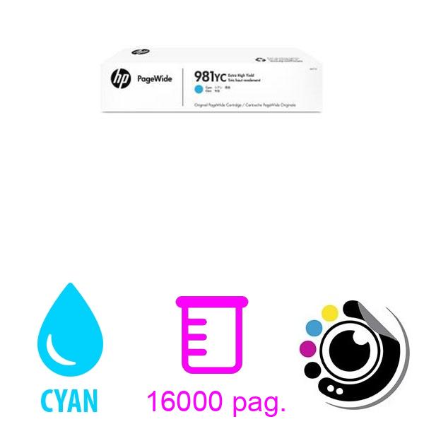 Cartouche Original HP 981YC Cyan Extra High Yield LOR17YC
