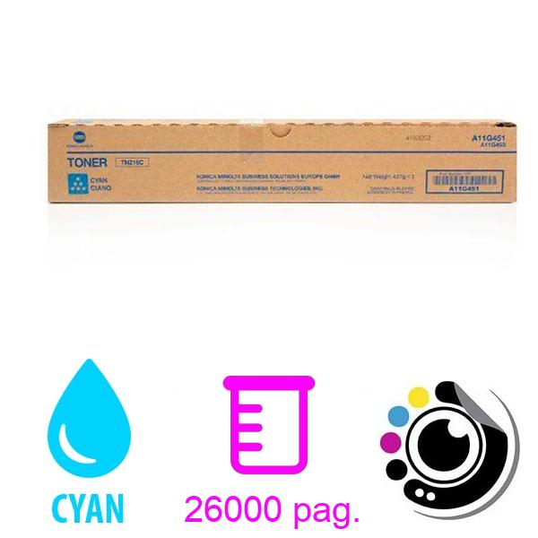 Toner Original Konica C220 / C280 Cyan A11G451 / TN-216 / TN216
