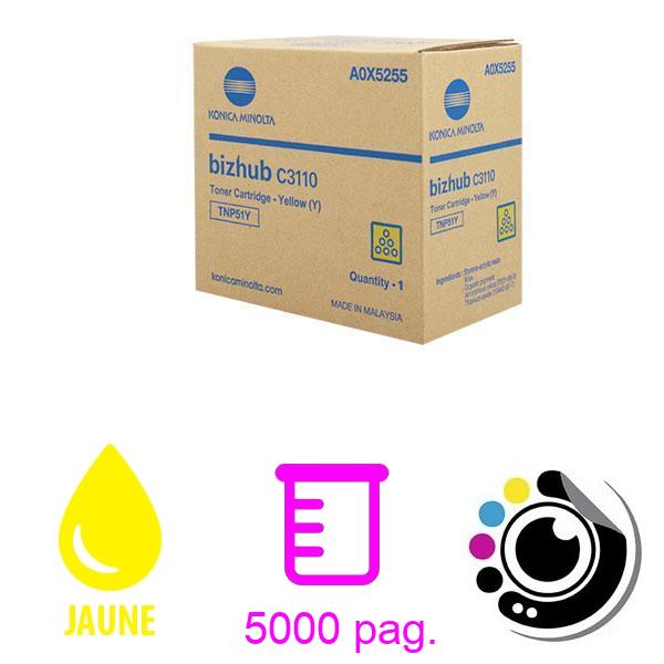 Toner Original Konica Minolta Bizhub C3110 Jaune TNP51 Y / A0X5255