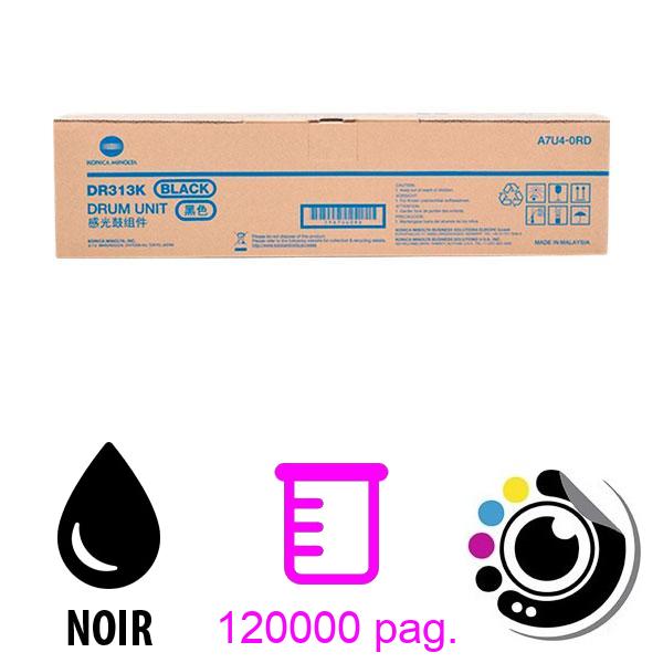 Original Tambour Konica Minolta Bizhub C258 / C308 / C368 Noir A7U40RD / DR313K