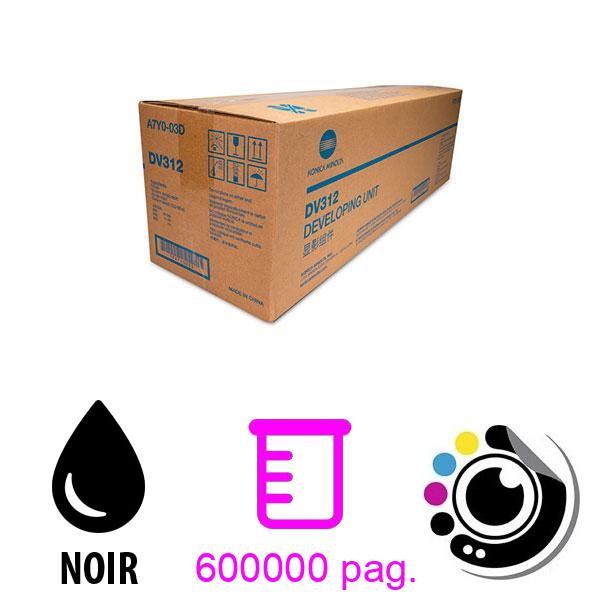 Unité de Développement Originale Konica Minolta Bizhub 227 / DV312 Noir A7Y003D