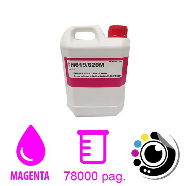 Bouteille de poudre Konica Minolta TN619/TN620 Magenta A3VX353/A3VX351