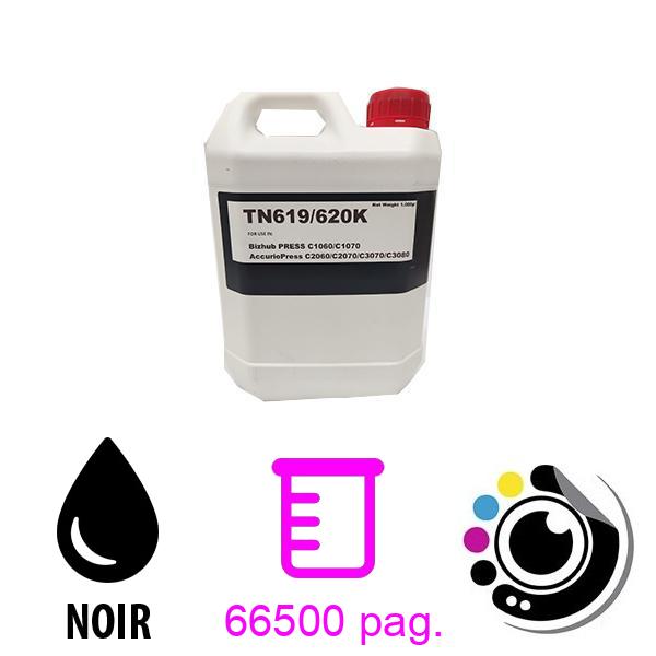 Bouteile de poudre Konica Minolta TN619/TN620 Noir A3VX153/A3VX151