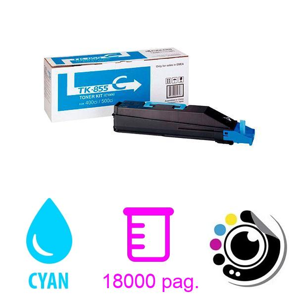 Toner Original Kyocera TK855 Cyan 1T02H7CEU0 TK-855