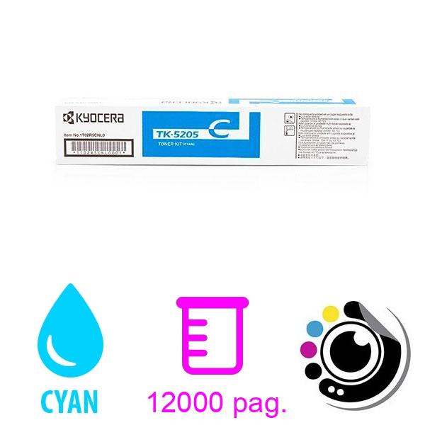 Toner Original Kyocera TASKalfa 356 ci TK5205 Cyan 1T02R5CNL0