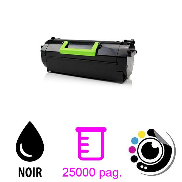 Toner compatible Lexmark MX710 / MX711 / MX810 / MX811 / MX812 Noir 62D2H00 / 622Hr