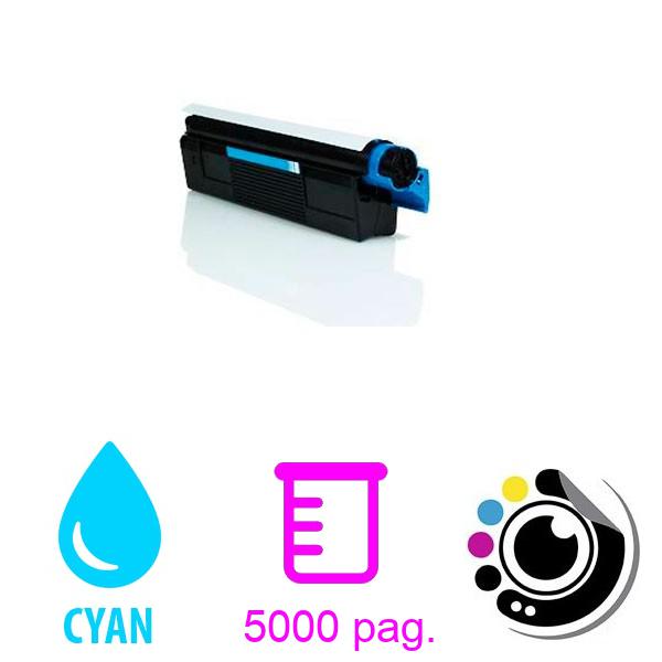 Toner compatible OKI C5100 / C5200 / C5400 / C5250 / C5450 / C3100 / C3200 Cyan