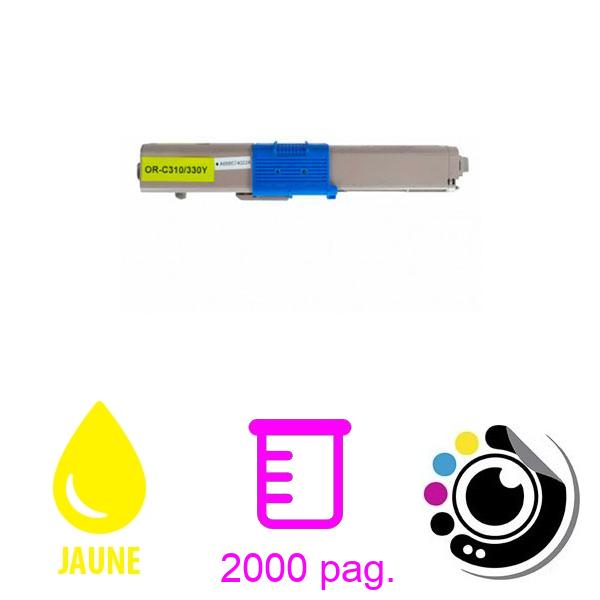 Toner compatible OKI MC351 / MC352 / MC361 / MC362 / MC561 / MC562 Jaune 44469704