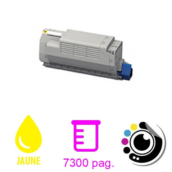 Toner compatible OKI MC853 / MC873 Jaune 45862837