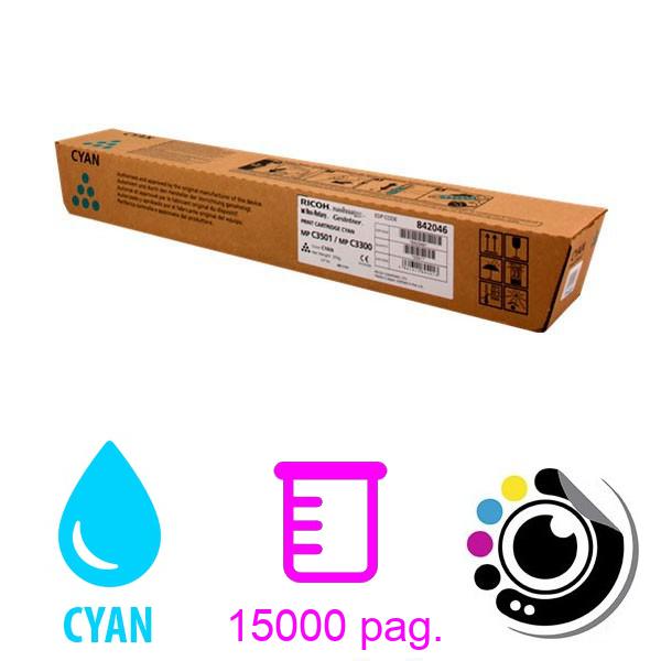 Toner Original Ricoh MP-C2800/C3300/c3001/c3501 Cyan