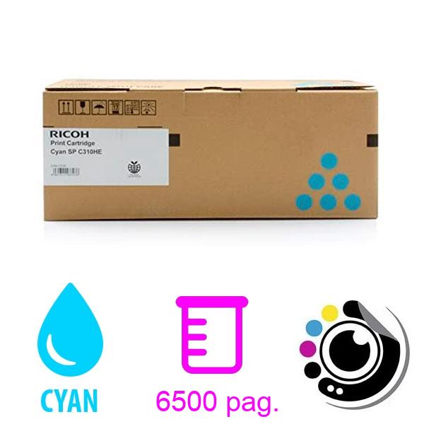Toner Original Ricoh aficio sp-c310he Cyan 406480