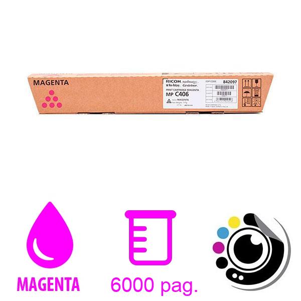 Toner Original Ricoh MP C306 / MP C406 Magenta