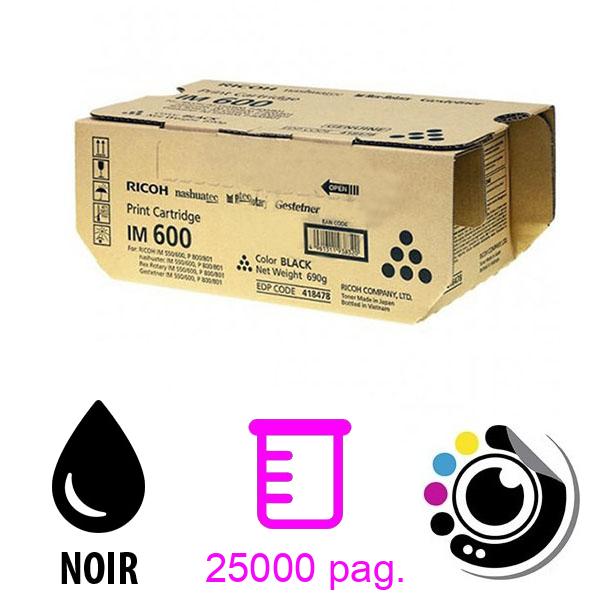 Original Toner Ricoh IM550/IM600/P800/P801 418478 Noir
