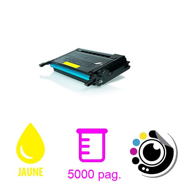 Toner compatible Samsung CLP610 / CLP660 Jaune CLP-Y660B