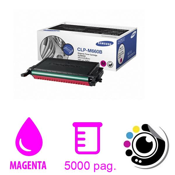 Toner Original Samsung CLP-M660B Magenta sans carton