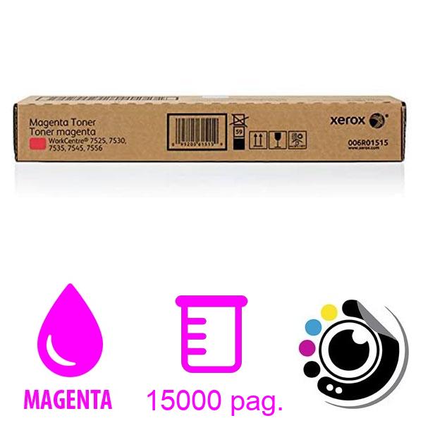 Toner Original Xerox Workcentre 7525 / 7535 / 7545 / 7830 Magenta 006r01511