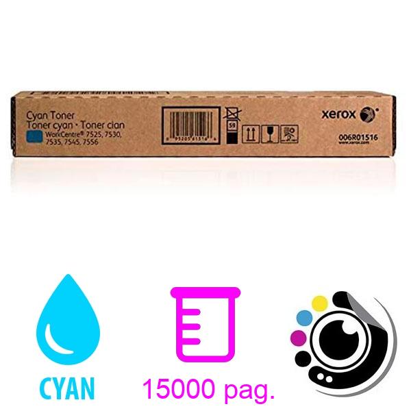 Toner Original Xerox Workcentre 7525 / 7535 / 7545 / 7830 Cyan 006r01512
