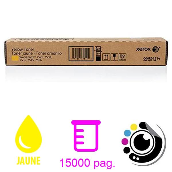 Toner Original Xerox Workcentre 7525 / 7535 / 7545 / 7830 Jaune 006r01510