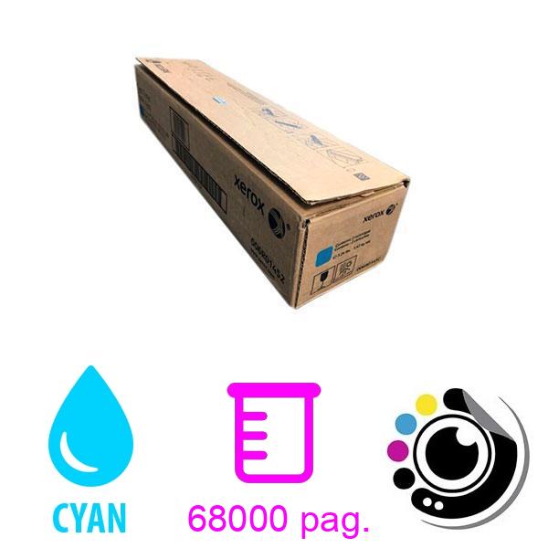 Toner Original x2 Unités Xerox DocuColor 240, 242, 250, 252 Cyan 006R01452