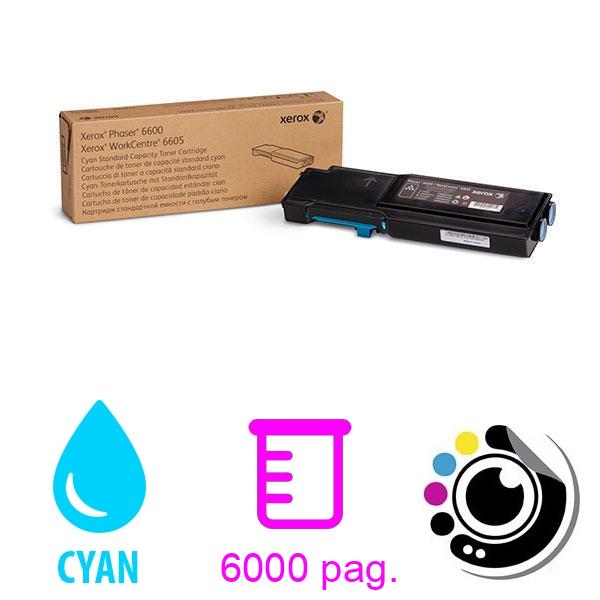 Original Toner Xerox Phaser 6600 / Workcentre 6605 Cyan 106R02237