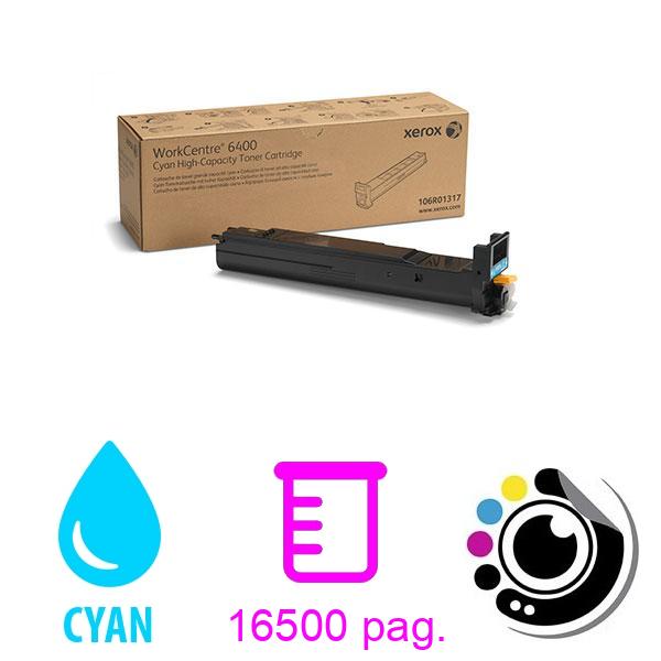 Toner Original Xerox WorkCentre 6400 Cyan 106R01317